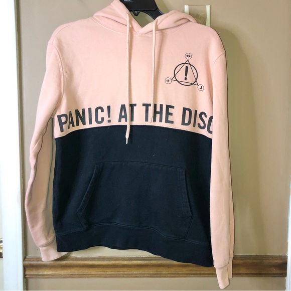 Panic at the‎ Disco Pray for the wicked Colorblock Hoodie Black Pink XS - Picture 2 of 7